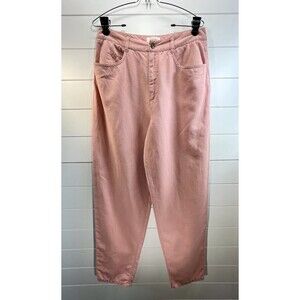 Vintage Talbots Linen/Cotton Blend Pink Pants Trousers Sz 12 Y2K Office Siren